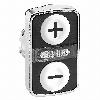 Harmony XB4 Napęd przycisku dwuklawiszowego płaski biały samopowrotny LED metalowy