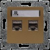 VENA Gniazdo komputerowe podwójne 2xRJ45, bez ramki, PATYNA, 513068