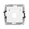 ICON Mechanizm gniazda multimedialnego pojedynczego bez modułu (standard Keystone) biały