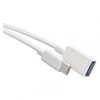Kabel USB 3.0, gniazdo A - wtyk C, OTG, transmisja danych, 15 cm, biały