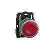 Czerwony przycisk kryty kompletny podświetl. Ø22 samopowrotny 1NO 24V Harmony XB5