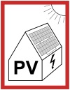 Znak elektryczny informacyjny 135x195 FOTOWOLTAIKA ZEI-PV1