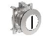 Metalowy przycisk płaski Ø30mm serii Platinum, kryty, samoczynny powrót, z symbolem, I / Biały