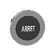 Główka przycisku podświetlanego wystający czarny białe oznaczenie ARRET Harmony XB4