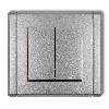 FLEXI Łącznik jednobiegunowy ze schodowym (wspólne zasilanie) srebrny metalik