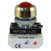 Lampka NEF22 metalowa sferyczna błyskająca czerwona, 24V-230V
