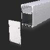 Profil Aluminiowy do paska LED na powierzchniowy / 2000mmx50mmx75mm / Klosz: Mleczny / Kolor: Aluminium