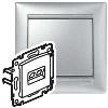 VALENA GNIAZDO 2XRJ45 ALUMINIUM, Legrand