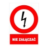 Znak elektryczny zakazu 148x210 