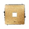 DECO Mechanizm gniazda multimedialnego pojedynczego bez modułu, bez pola opisowego (standard Keystone) złoty