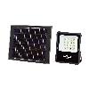 12W Naświetlacz LED solarny / Panel z przewodem / Pilot / Barwa:6400K / Obudowa: Czarna