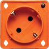 Integro Gniazdo SCHUKO 45° z dioda kontrolną, SNAP-IN 2 mm, pomarańczowy, mat mechanizm