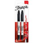 Sharpie Twin Tip czarny blister 2 szt. UF 0,5 / F1,0 mm